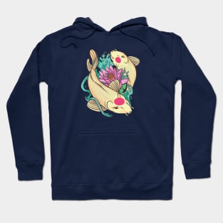 Japanese Tancho Koi Fish Illustration Hoodie